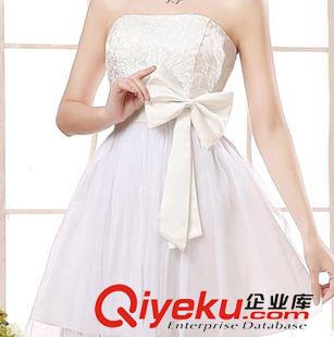 無袖連衣裙 5062短款抹胸伴娘團小禮服姐妹裙新款2015新娘敬酒服晚裝畢業(yè)演出原始圖片3