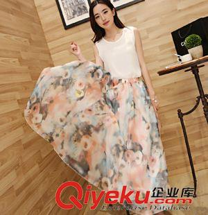 無袖連衣裙 韓版蕾絲無袖連衣裙2014夏季新款甜美條紋淑女歐根紗