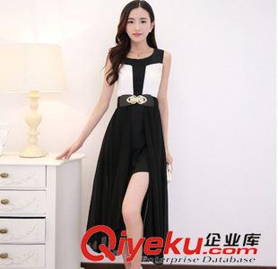 無(wú)袖連衣裙 2014#夏裝新款雪紡連衣裙大碼女裝氣質(zhì)修身蕾絲韓版長(zhǎng)裙女夏原始圖片2