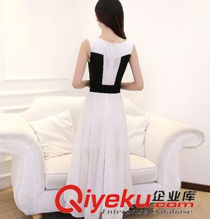 無(wú)袖連衣裙 2014#夏裝新款雪紡連衣裙大碼女裝氣質(zhì)修身蕾絲韓版長(zhǎng)裙女夏原始圖片3