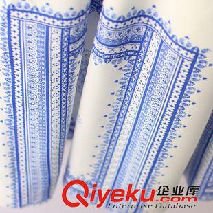 長袖長裙 細(xì)節(jié)實拍 2015 歐美時尚dp復(fù)古青花瓷雪紡印花連衣裙6224原始圖片3