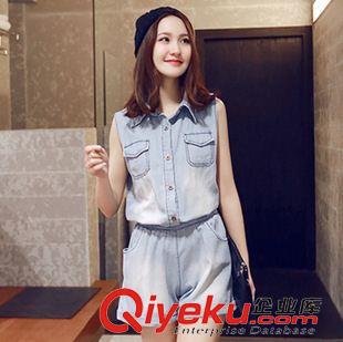 牛仔短褲，半身短裙 2015夏季新款女 裝韓版顯瘦休閑牛仔連體褲連衣短褲連身熱褲