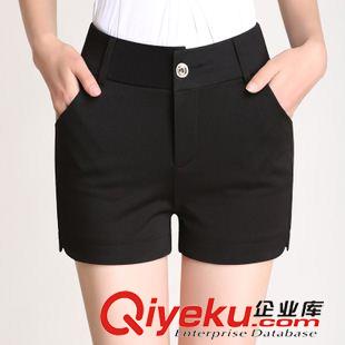 休閑短褲 實拍2015夏裝新款百搭休閑短褲女寬松高腰闊腿褲松緊腰褲純色潮