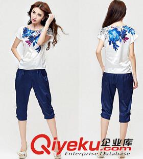 休閑短褲 2015新款歐美高檔真絲哈倫褲七分褲休閑大碼真絲女褲子原始圖片3