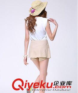 休閑短褲 2014新款大碼高腰修身雪紡短褲裙褲 女式休閑褲熱褲原始圖片3