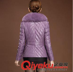 未分類 2014新款海寧zp皮衣狐貍毛領皮草綿羊皮羽絨服短款女修身原始圖片3
