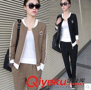 套裝 2015秋裝新款時尚韓版潮女裝運動衣服休閑女士衛(wèi)衣套裝批發(fā)原始圖片2