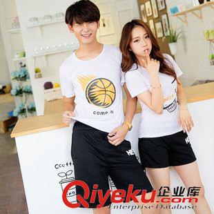 情侶裝 2015情侶套裝夏裝男短褲大碼短袖學(xué)生卡通運動套裝一件代發(fā)原始圖片3