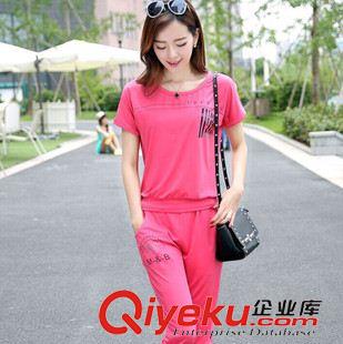 5月新款 胖mm2015新款夏裝女士夏運(yùn)動(dòng)套裝大碼女裝短袖加肥加大