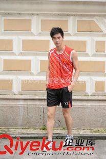 Y2運(yùn)動(dòng)服 新款熱賣男裝休閑運(yùn)動(dòng)服 V領(lǐng)無袖男款 速干料羽毛球服套裝36103