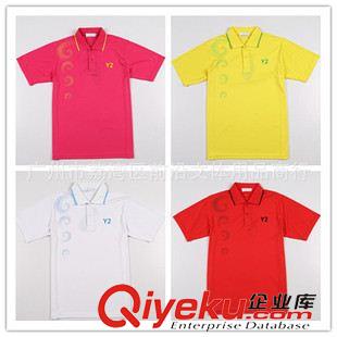 Y2運(yùn)動(dòng)服 新款情侶裝運(yùn)動(dòng)服 透氣速干料 短袖翻領(lǐng) 羽毛球、網(wǎng)球服上衣8163