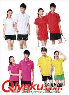 Y2運動服 廠價直銷情侶裝運動服 透氣速干料 短袖翻領(lǐng) 羽毛球、網(wǎng)球服8163