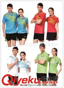 Y2運(yùn)動(dòng)服 新款情侶裝運(yùn)動(dòng)服 反領(lǐng)短袖男女裝 速干料羽毛球比賽服套裝1513
