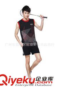 Y2運(yùn)動(dòng)服 新款熱賣男裝休閑運(yùn)動(dòng)服 圓領(lǐng)無(wú)袖男款 速干料羽毛球服套裝12065