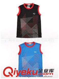 Y2運動服 新款熱賣男裝休閑運動服 圓領(lǐng)無袖男款 速干料羽毛球服上衣12065