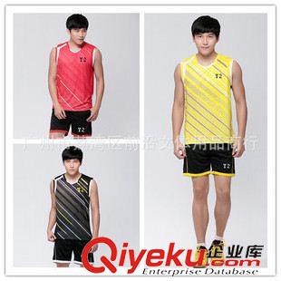 Y2運(yùn)動(dòng)服 2015年新款運(yùn)動(dòng)服 無(wú)袖圓領(lǐng)男款 速干料背心款羽毛球服套裝2061