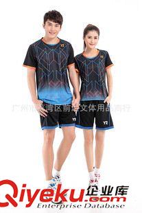 Y2運動服 15年新款運動服比賽隊服 男女款短袖圓領(lǐng)排球服 羽毛球服套裝2076