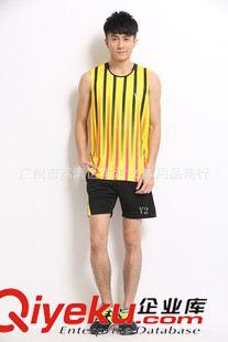 Y2運動服 2015年新款運動服 無袖圓領男款 速干料背心款羽毛球服套裝3326