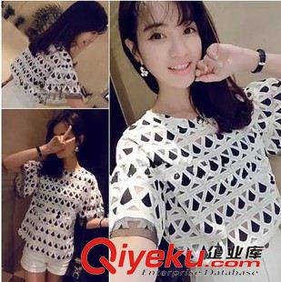 2015年4月新款 速賣通歐美風大碼女裝短袖打底衫夏半袖圓領口袋棉寬松女t恤