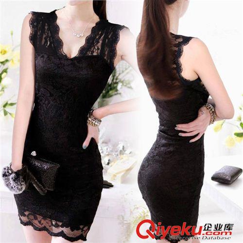 2015年4月新款 新款夏季女裝大碼修身緊身包臀性感夜店連衣裙無袖連衣裙子原始圖片3