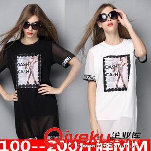 2015年5月新款 加肥加大碼女裝春夏胖mmi顯瘦連衣裙 斤中長款寬松打底裙9107#原始圖片2