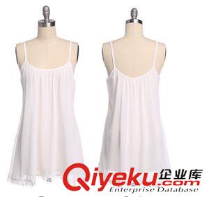 2015年6月新款 速賣通EBAY外貿(mào)爆款歐美新款吊帶鏤空花邊無袖連衣裙原始圖片2