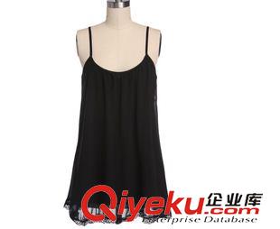 2015年6月新款 速賣通EBAY外貿(mào)爆款歐美新款吊帶鏤空花邊無袖連衣裙原始圖片3