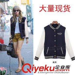 2015年7月新款 學(xué)院風(fēng)棒球服新款女裝 開衫女衛(wèi)衣 加絨棒球衫外套