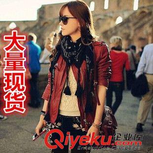 9月4號(hào)新款 歐洲站2015春秋新款小辣椒海寧zp皮衣女短款修身機(jī)車夾克綿羊皮