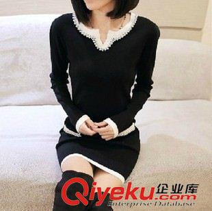 9月5號(hào)新款 修身長(zhǎng)袖針織打底外套秋冬連衣裙原始圖片3