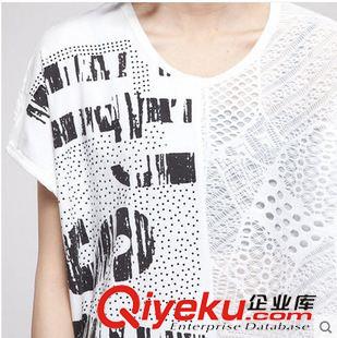 打底衫T恤 夏季新款歐美大碼t恤女短袖胖mm上衣寬松顯瘦中長款原始圖片2