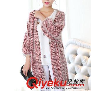 外套 954#-2013女裝秋裝新款韓版中長款針織衫女外套簡(jiǎn)約長袖開衫毛衣原始圖片2