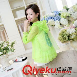 防嗮衣 夏季蕾絲沙灘防曬衣女款長袖防紫外線超薄款連帽短款防曬服衫原始圖片3