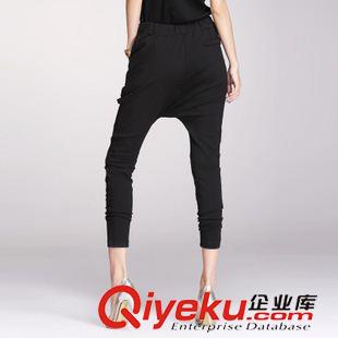 休閑褲 歐美女哈倫褲春夏精品女褲休閑褲九分褲彈力女士哈倫九分褲原始圖片3