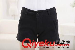 短褲 新款秋冬短褲百搭顯瘦波浪邊羊絨毛呢短褲靴褲女0342原始圖片2
