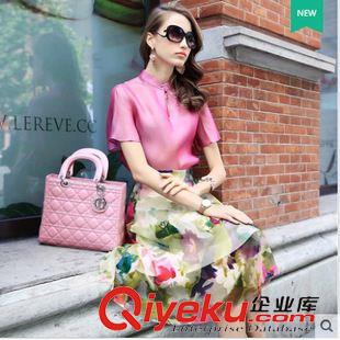 連衣裙 夏新款歐美修身中長款時(shí)尚套裝裙短袖兩件套連衣裙原始圖片3