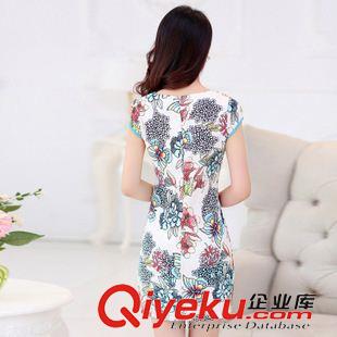 連衣裙 夏裝新款時(shí)尚改良修身復(fù)古唐裝女士旗袍連衣裙原始圖片3