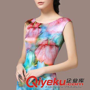 連衣裙 2015夏裝新款女裝印花修身連衣裙大碼顯瘦裙子原始圖片3