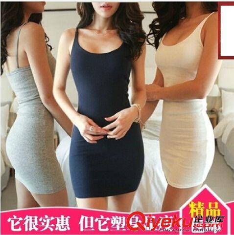 連衣裙 歐美夏裝新品無(wú)袖打底背心裙性感緊身吊帶裙包臀修身連衣裙原始圖片2