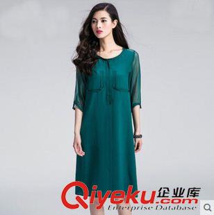 連衣裙 連衣裙夏中裙雪紡女裝印花裙子 夏 連衣裙大碼中年