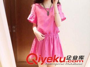 連衣裙 春夏dmmm短袖背心連衣裙 小清新寬松中長款女裝打底裙子