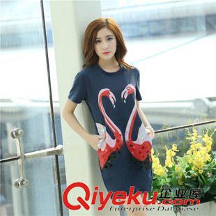 連衣裙 定制款 春季新品 出彩天鵝圖案 顯瘦不挑人連衣裙6727#