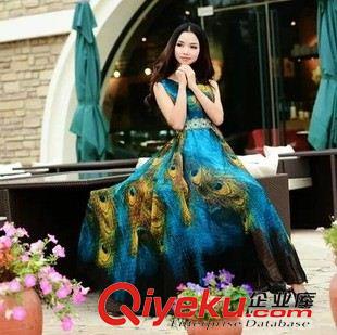 沙灘波西米亞群 棉質(zhì)條紋陳美嘉波西米亞長裙莫代爾顯瘦打底吊帶背心裙連衣裙子女