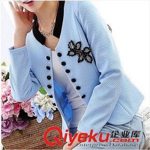 2015年3月新款 歐美2014秋裝新款小外套女春秋百搭時尚長袖修身短外套 女裝原始圖片3