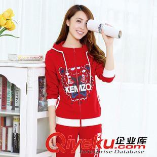 長(zhǎng)袖套裝 2015秋季新款衛(wèi)衣三件套女顯瘦休閑運(yùn)動(dòng)長(zhǎng)袖衛(wèi)衣套裝時(shí)尚印花