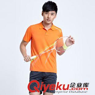 短袖t恤 一件代發加盟春夏新款羽毛球服短袖男女網球服速干運動T恤情侶原始圖片2