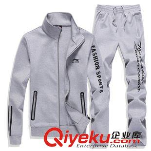 春秋套裝 Z情侶運(yùn)動套裝男女針織運(yùn)動服套裝女春秋衛(wèi)衣不起球開衫立領(lǐng)90
