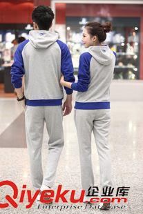 春秋套裝 Z春秋男女長袖運動服女款運動套裝情侶休閑套裝大碼連帽運92