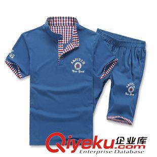 T恤 襯衫 Z夏季新品男士運動套裝|男式短袖t恤套裝|青少年時尚套裝K333