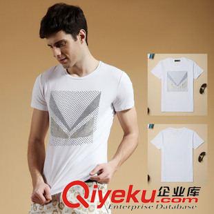 T恤 襯衫 DK 2015新款春夏男士t恤韓版男式打底衫時尚修身鑲磚男上衣原始圖片2